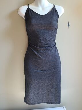 Aritzia Golden by TNA Grey Shimmer Dress - Small